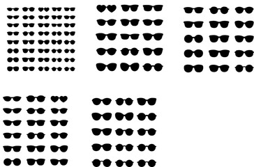 Explore a variety of stylish sunglasses silhouettes ideal for creative artistic uses and designs