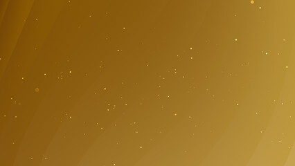 Golden background with subtle diagonal lines and scattered sparkles.
