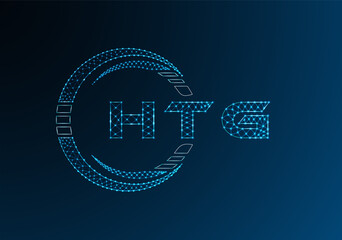 HTG low poly letter logo vector design. HTG lower poly logo design.