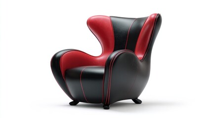 Fototapeta premium Modern red and black armchair