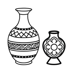 ornamental vase decorative pottery
