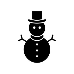 Snowman Icon Vector Flat and Clean Look Isolated