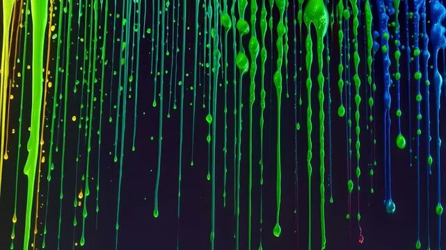 Colorful Liquid Drips with Psychedelic Blur &ndash; 4K Visual Loop


