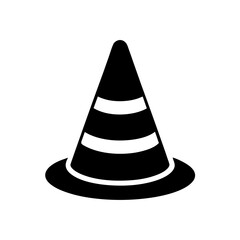 Traffic Cone Icon Vector Flat and Clean Look Isolated