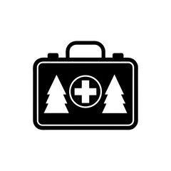 Wilderness First Aid Kit Icon Vector Flat and Clean