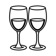 two glasses of wine