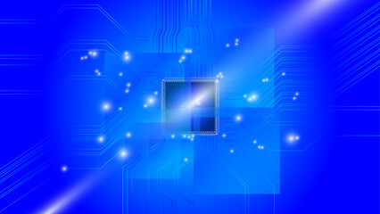 blue abstract technology microchip background