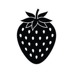 strawberry fruit vector icon