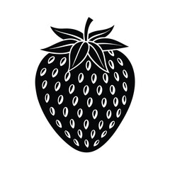 strawberry fruit vector icon