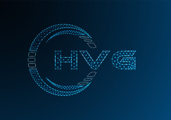 HVG low poly letter logo vector design. HVG lower poly logo design.