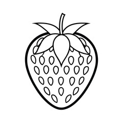 strawberry fruit vector icon