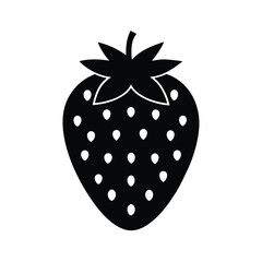 strawberry fruit vector icon