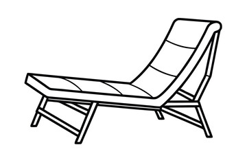 stylish lounge chair outline artwork
