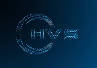 HVS low poly letter logo vector design. HVS lower poly logo design.