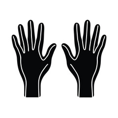 two black hands silhouette