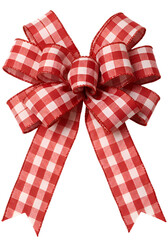 Red and white gingham bow