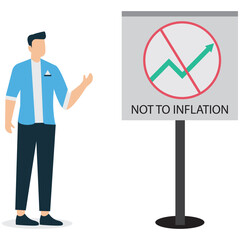 No to Inflation � Economic Awareness Concept