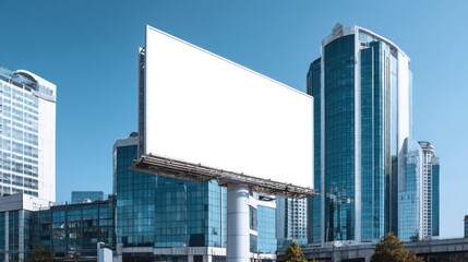 Obraz premium Blank billboard in a city setting