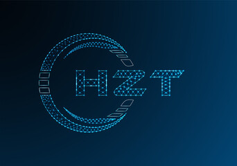 HZT low poly letter logo vector design. HZT lower poly logo design.