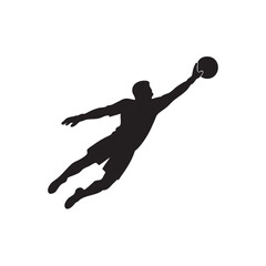 soccer keeper silhouette 