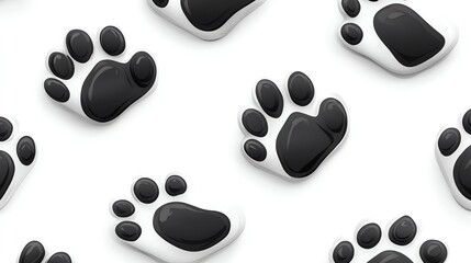 paw print seamless design