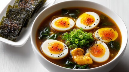 a steaming bowl of ramen with chopsticks