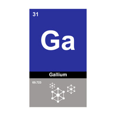 gallium periodic vector on transparent background