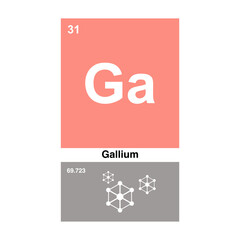 gallium periodic vector on transparent background