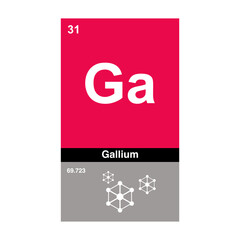 gallium periodic vector on transparent background