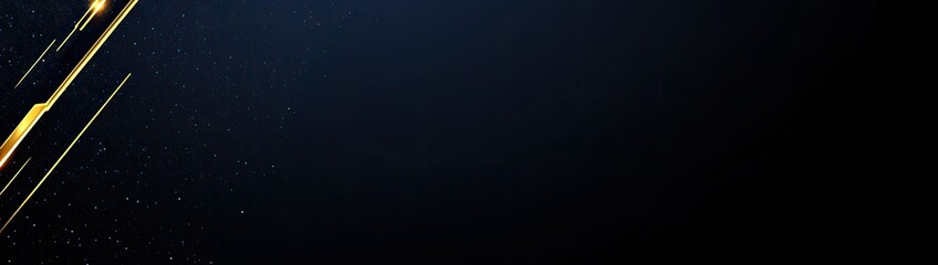 A dark blue background with a few glowing gold lines and a subtle pattern of white dots