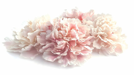 Close up of pink dahlia isolated on white
