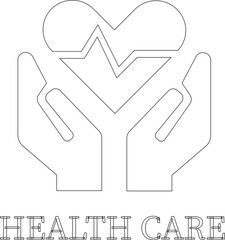 Health care line art icon.Vector illustration in modern style of health related icon: mental health, healthcare, medical, wellbeing, meditation, lifestyle, Medical Exam, Medicine, Hospital and more.