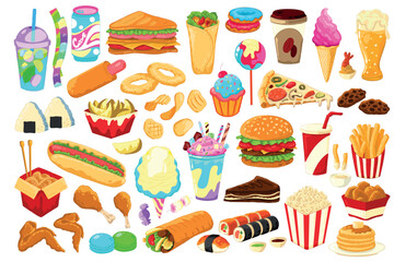 Indulge in a Delicious Variety of Fast Food Options, Tasty Snacks, and Sweet Treats Galore