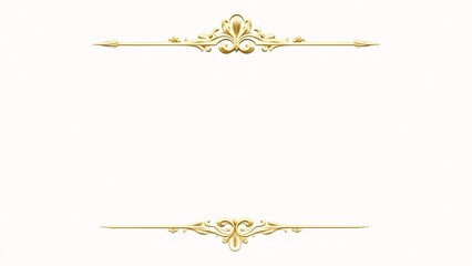 Gold Ornate Frame Ornament On White