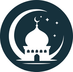 Mosque silhouette design vector art illustration