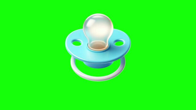 Pacifier green screen animation motion graphic in 4K high resolution.