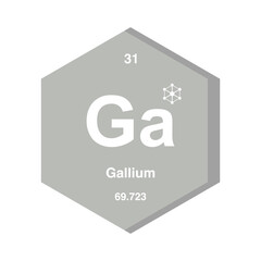 gallium periodic vector on transparent background