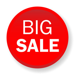 Big sale promotion vector badge label isolated on a white background. 