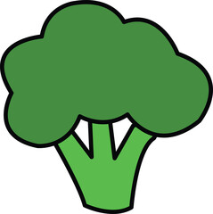Broccoli Vector Icon.