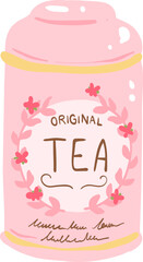 Tea Illustration, Cozy Beverage Clipart, Elegant Drink Art