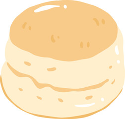 Scone Illustration, Delicious Pastry Clipart, Cozy Bakery Art