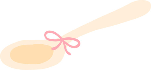 Spoon Illustration, Cozy Kitchen Clipart, Elegant Culinary Art