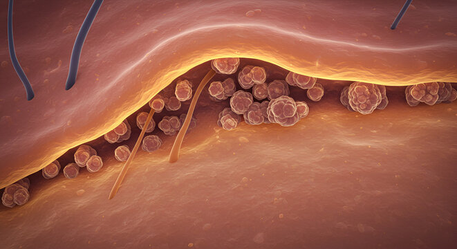 Fungal Intertrigo Infection Under Skin Folds