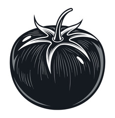 vector illustration of an tomato with leaf