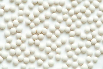 Top View of Abundant Heap of Soybeans on a White Surface: A Vegan Delight