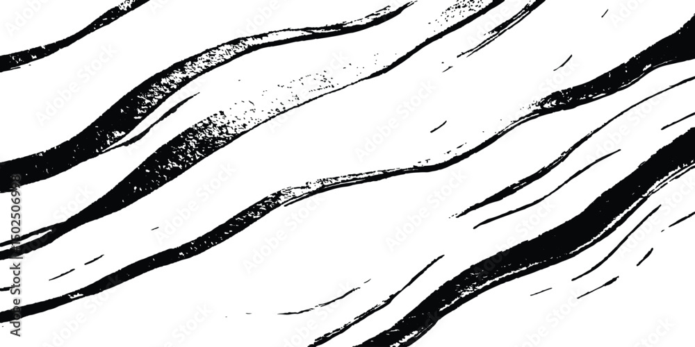 Poster abstract black wave flowing on white background. abstract black wave design isolated on white backgr