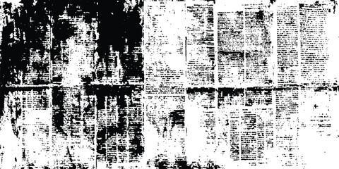 Vector old white newspaper paper grunge vintage background. Newspaper paper grunge vintage old aged texture background. Newspaper with old grunge vintage unreadable paper texture background.	
