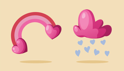 valentine's day love element illustration