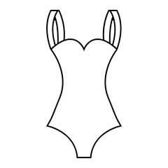 Swimsuit icon vector. Leotard illustration sign. Swimming suit symbol or logo.
