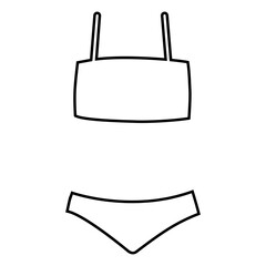 Swimsuit icon vector. Leotard illustration sign. Swimming suit symbol or logo.